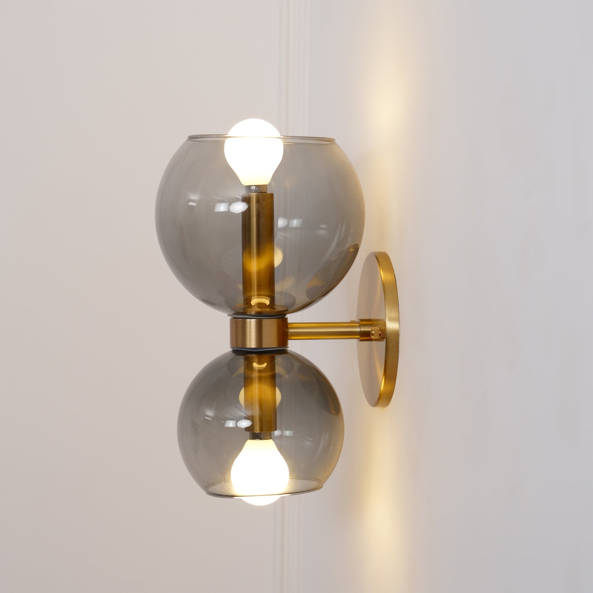WINTHROP CIRCULAR IVORY GLASS BEDROOM SCONCE