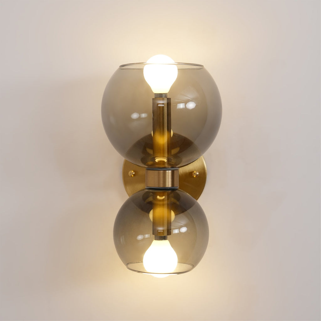 WINTHROP CIRCULAR IVORY GLASS BEDROOM SCONCE