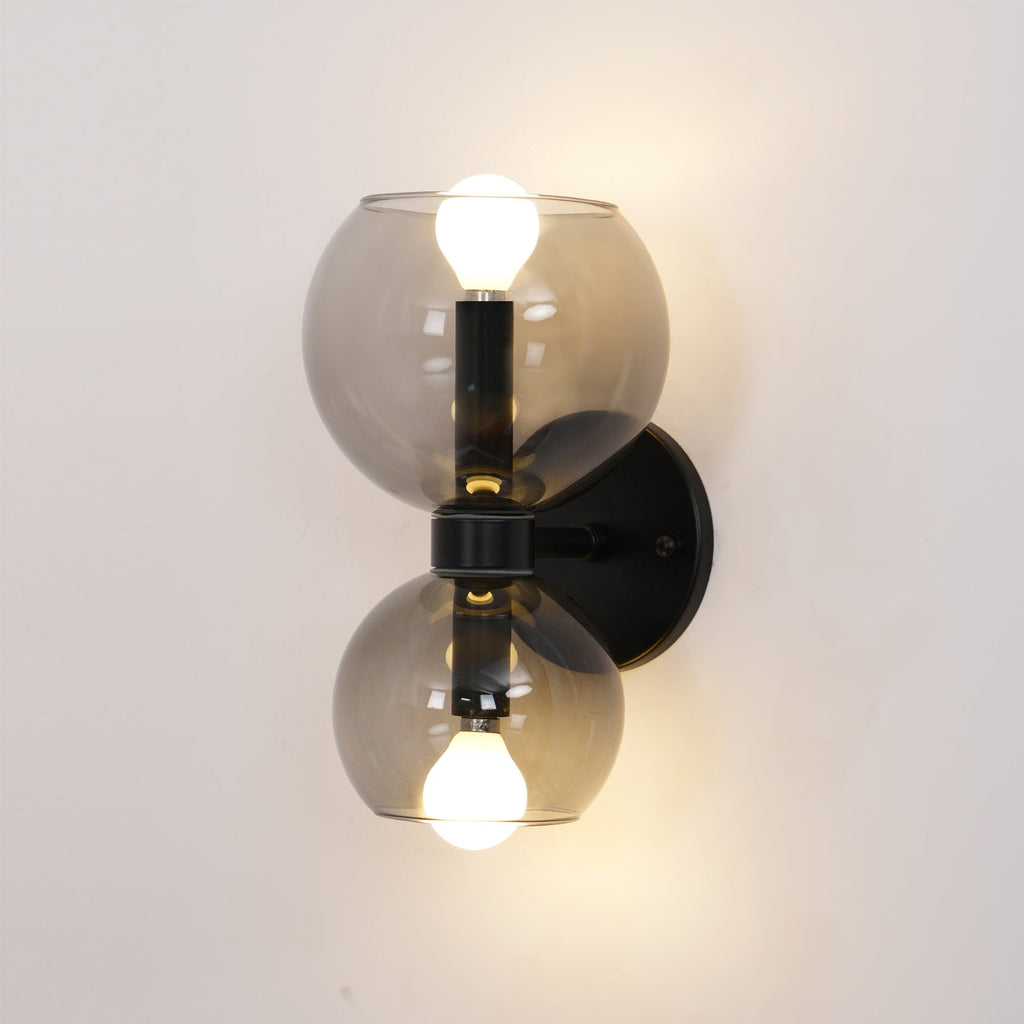 WINTHROP CIRCULAR IVORY GLASS BEDROOM SCONCE