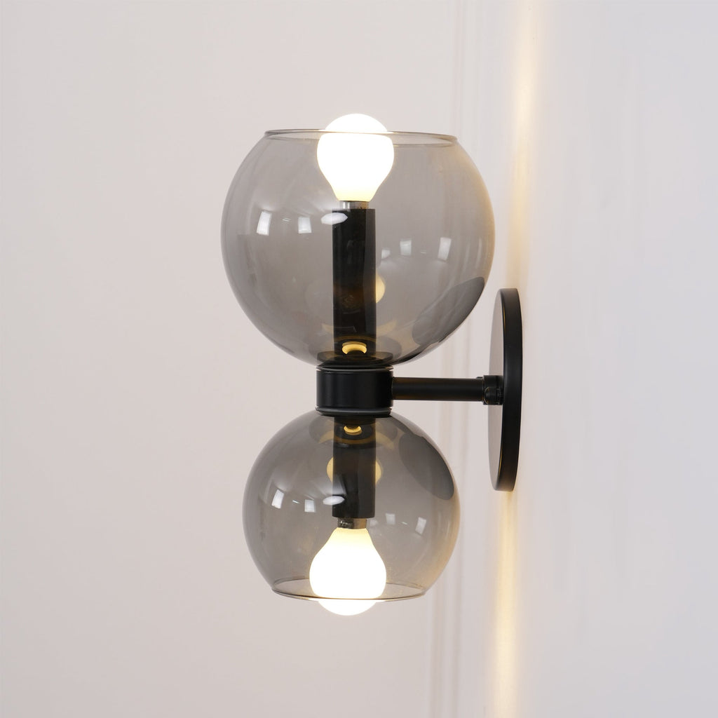 WINTHROP CIRCULAR IVORY GLASS BEDROOM SCONCE