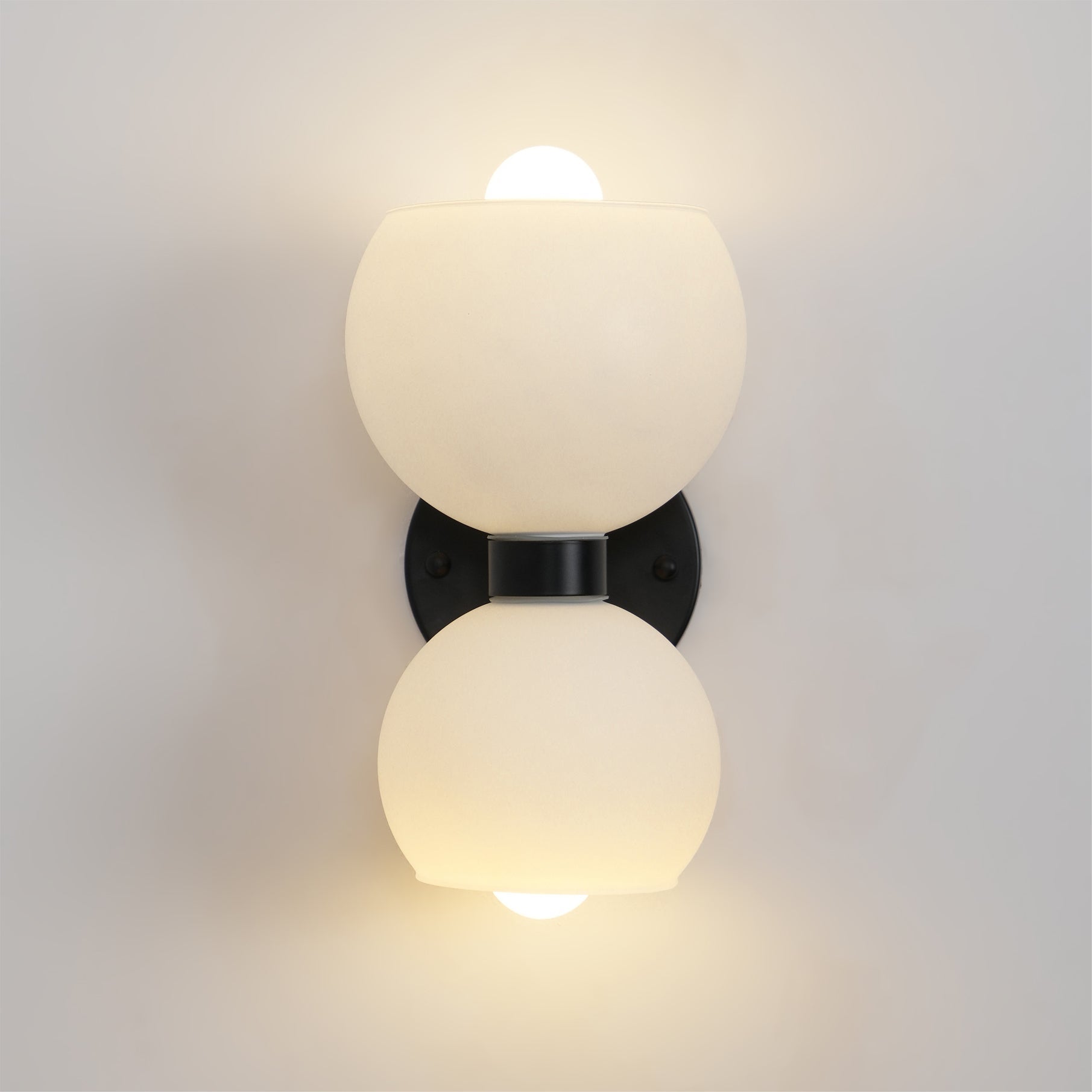 WINTHROP CIRCULAR IVORY GLASS BEDROOM SCONCE