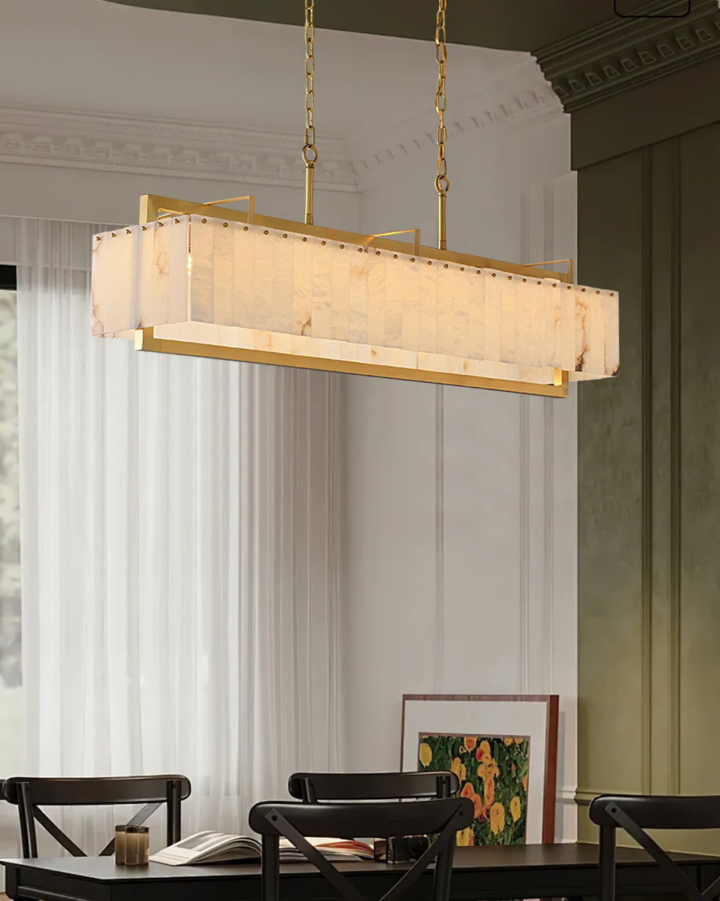 WINTERBOURNE IVORY CRYSTAL CEILING LANTERN