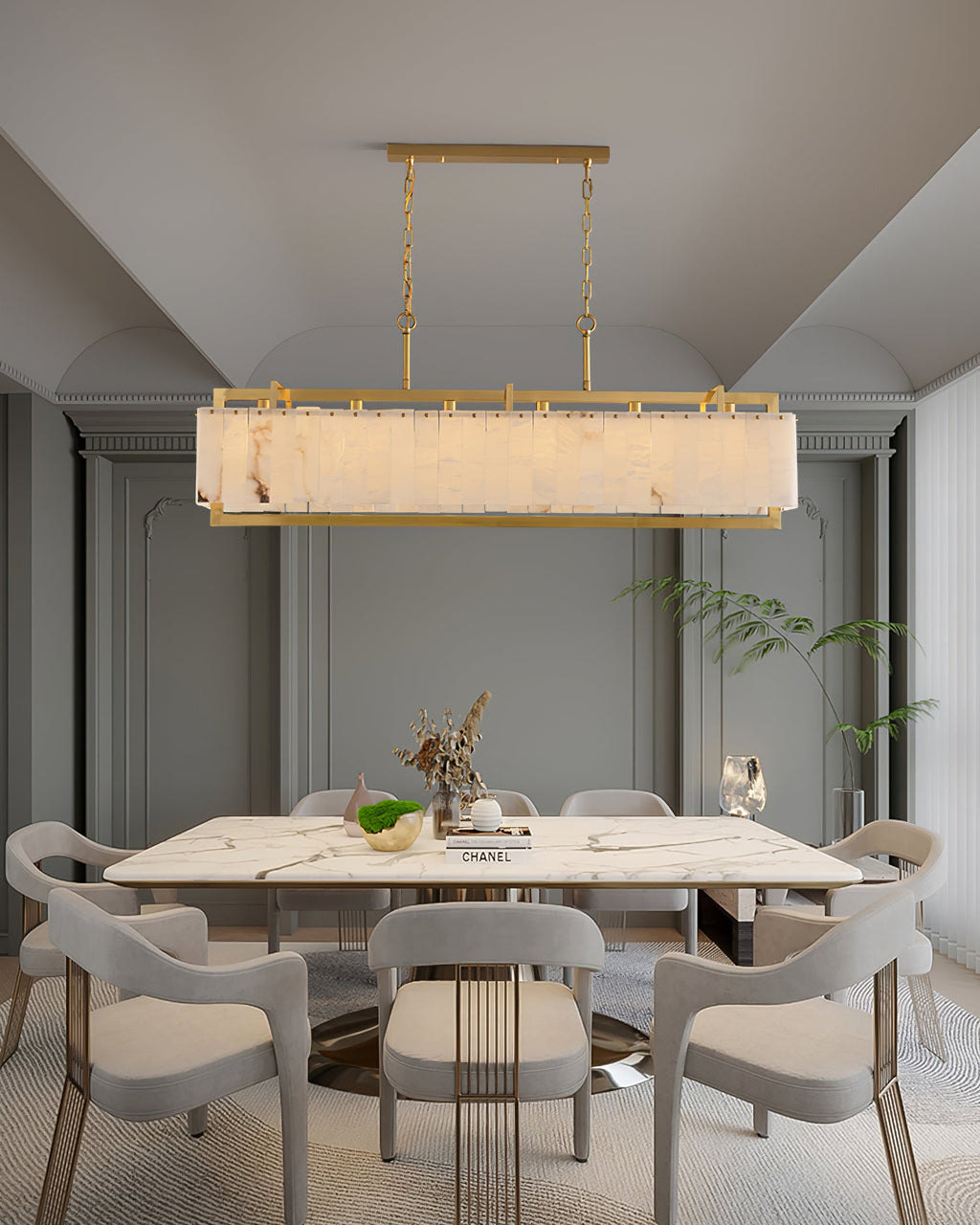 WINTERBOURNE IVORY CRYSTAL CEILING LANTERN