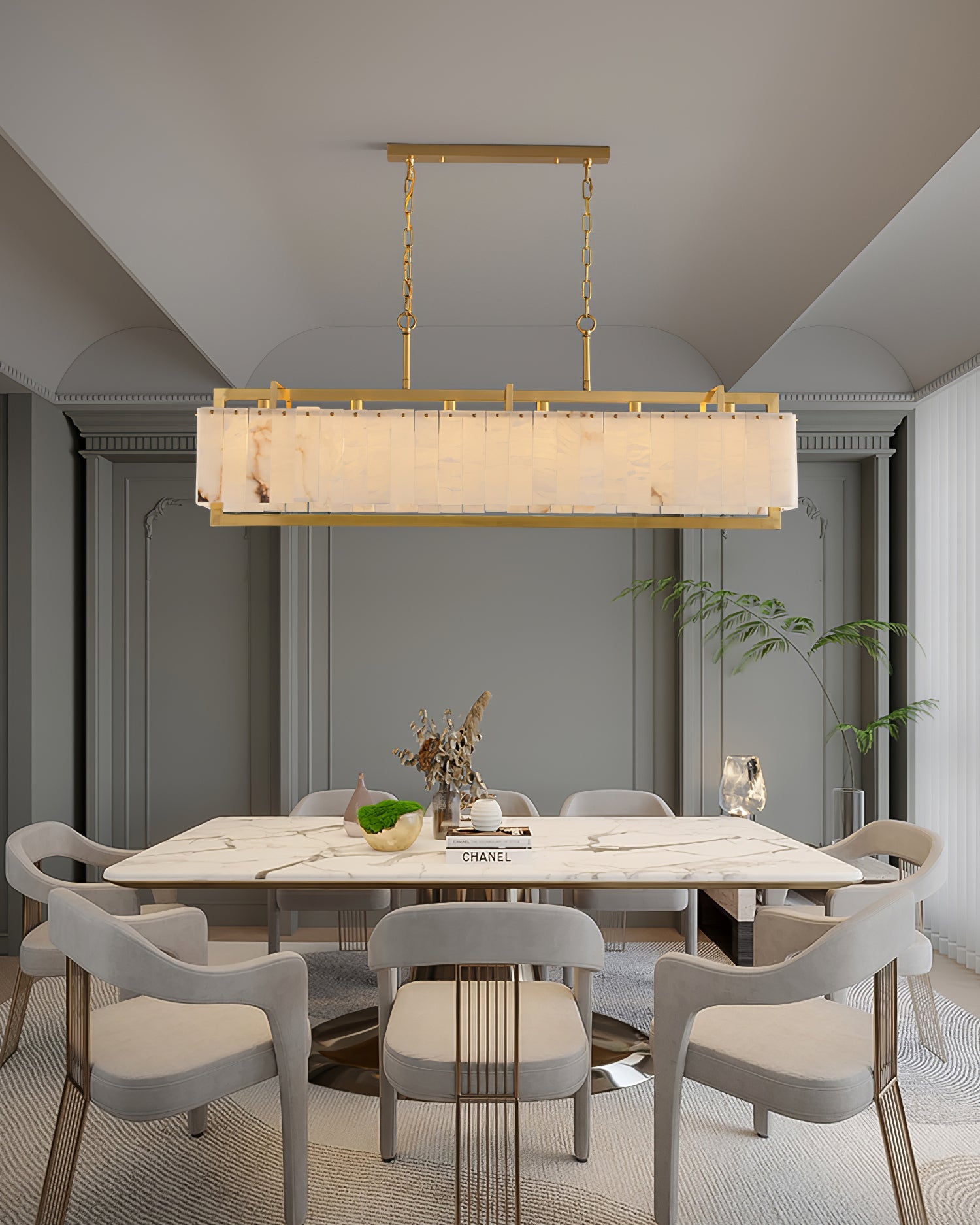 WINTERBOURNE IVORY CRYSTAL CEILING LANTERN