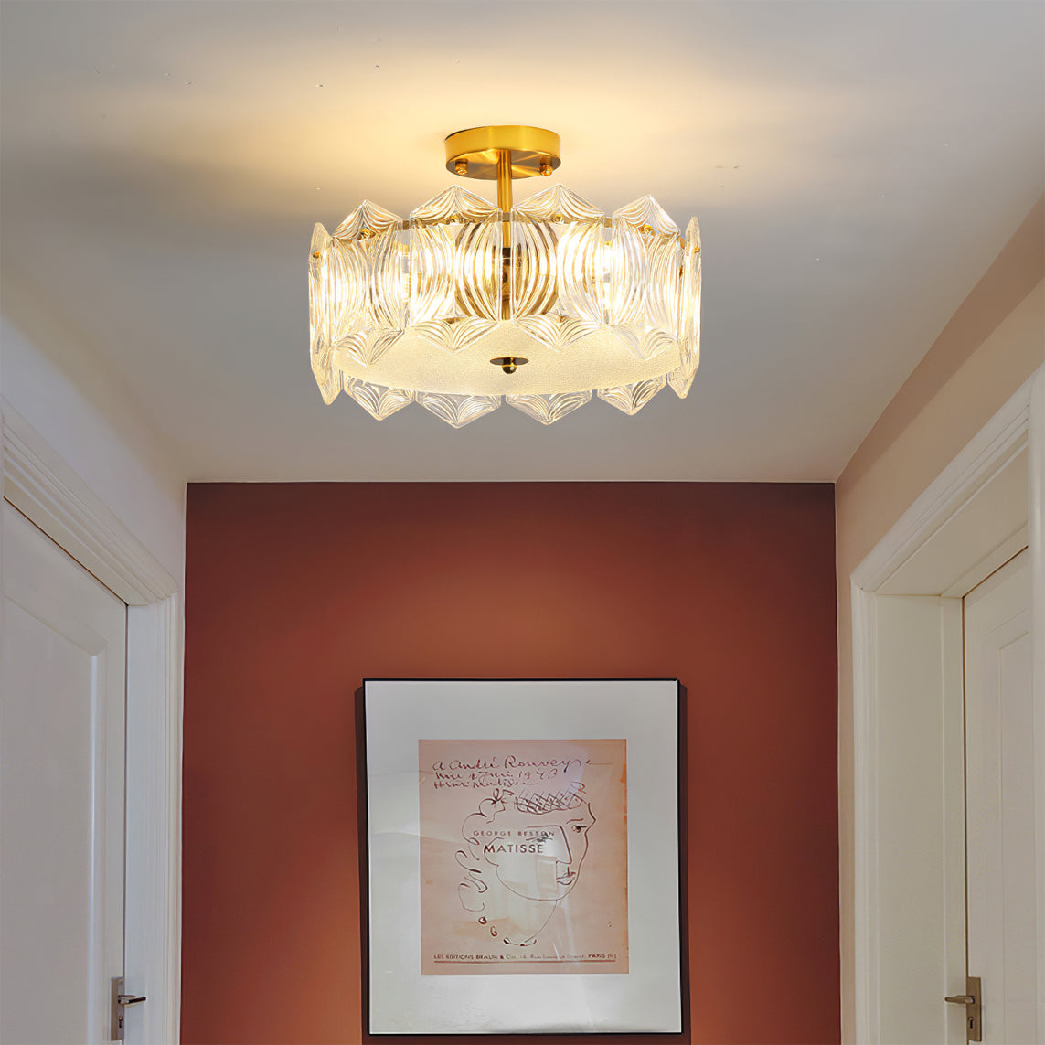 WINTHROP RUBY GLOBE CEILING ILLUMINATOR
