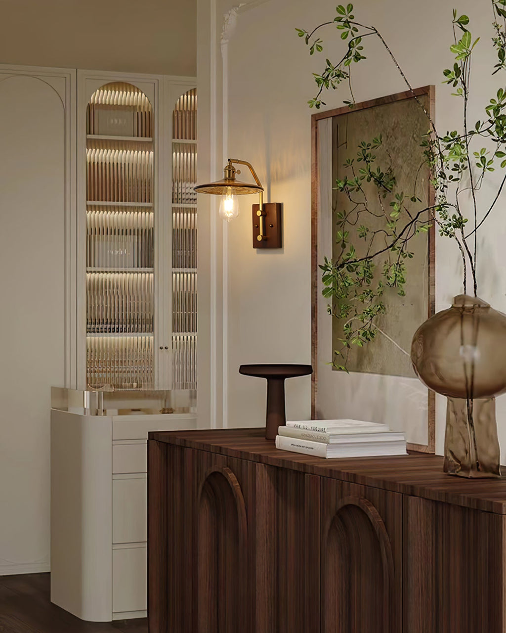 Vespera Gilded Lantern Wall Sconce