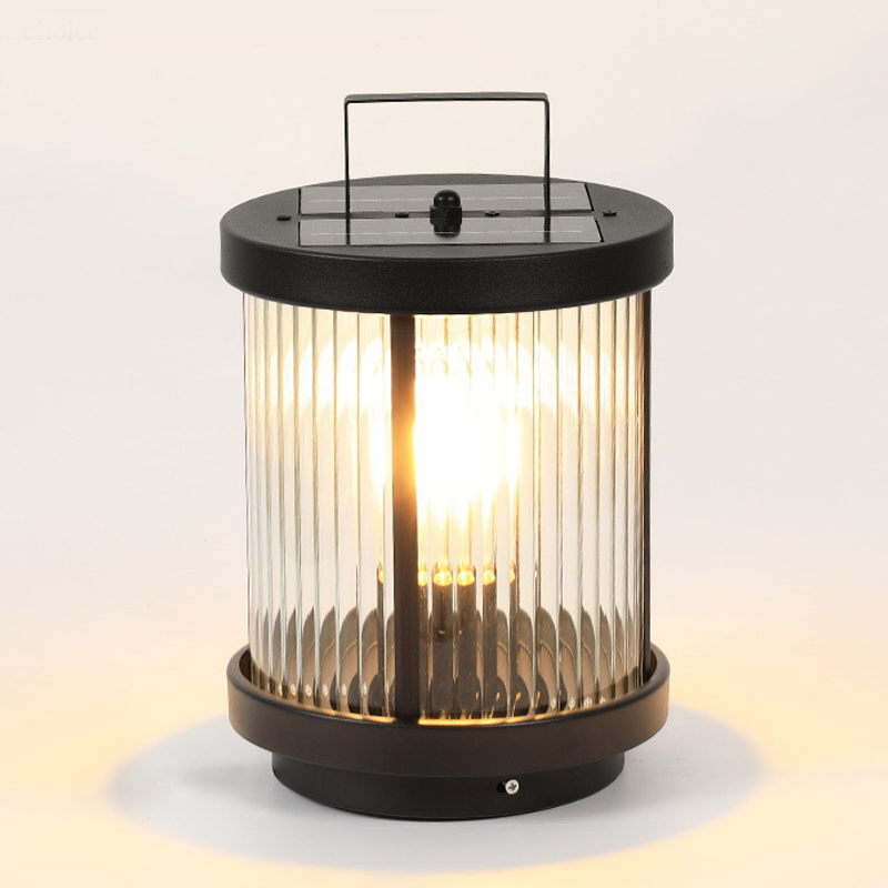 1. **WILLOUGHBY STRIPE SOLAR GLOBE LANTERN** - A waterproof, cylindrical lantern featuring a charming striped design, perfect for illuminating outdoor spaces with solar-powered efficiency.

2. **HASTINGS RIBBED SOLAR CANDLE LANTERN** - This portable outdo