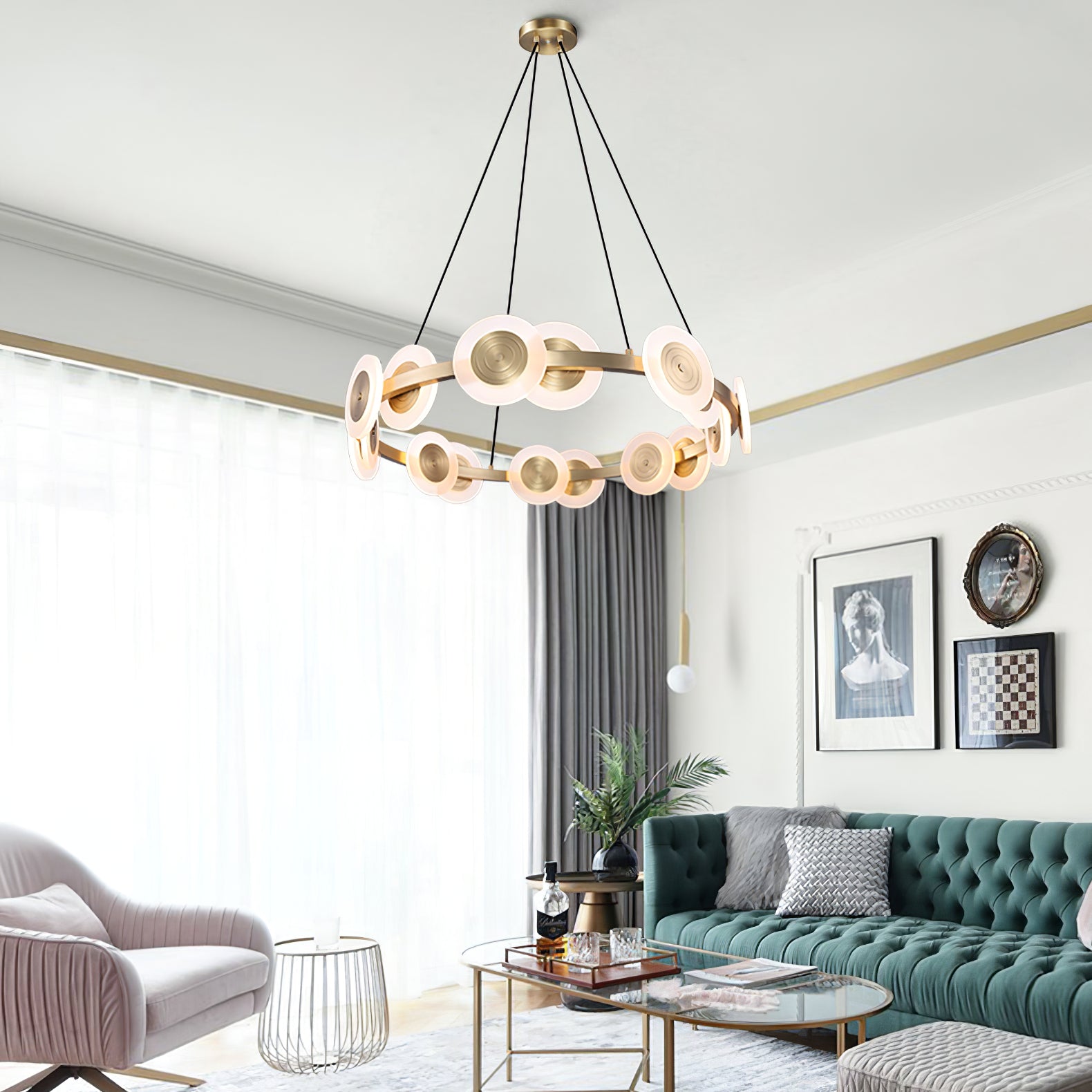 CHARLESTON CRYSTAL TEARDROP LUMINAIRE