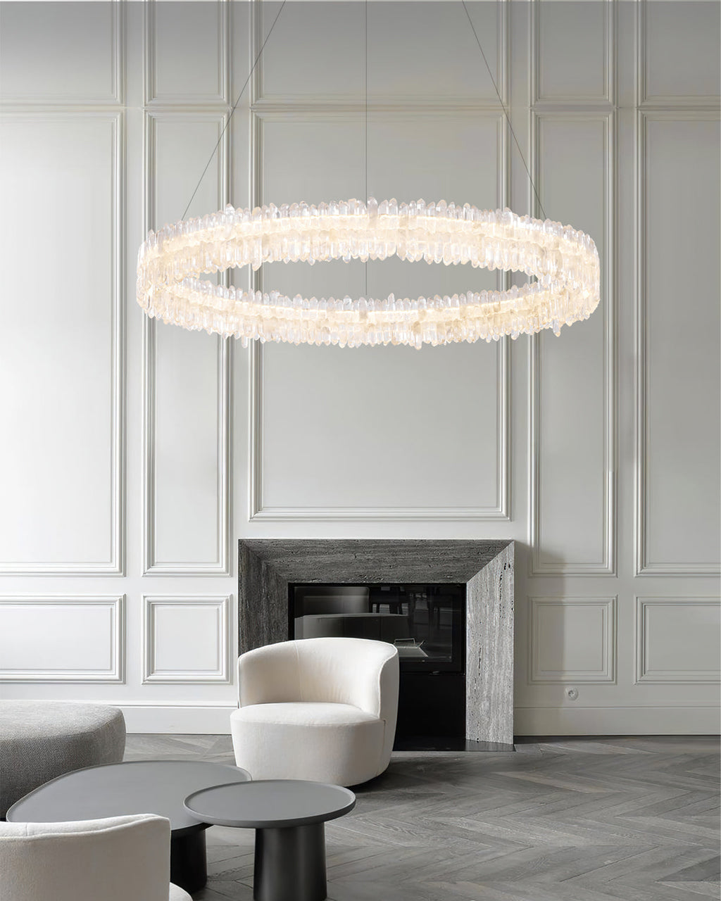 WINTHORPE ORBITAL CRYSTAL LIGHTING FIXTURE
