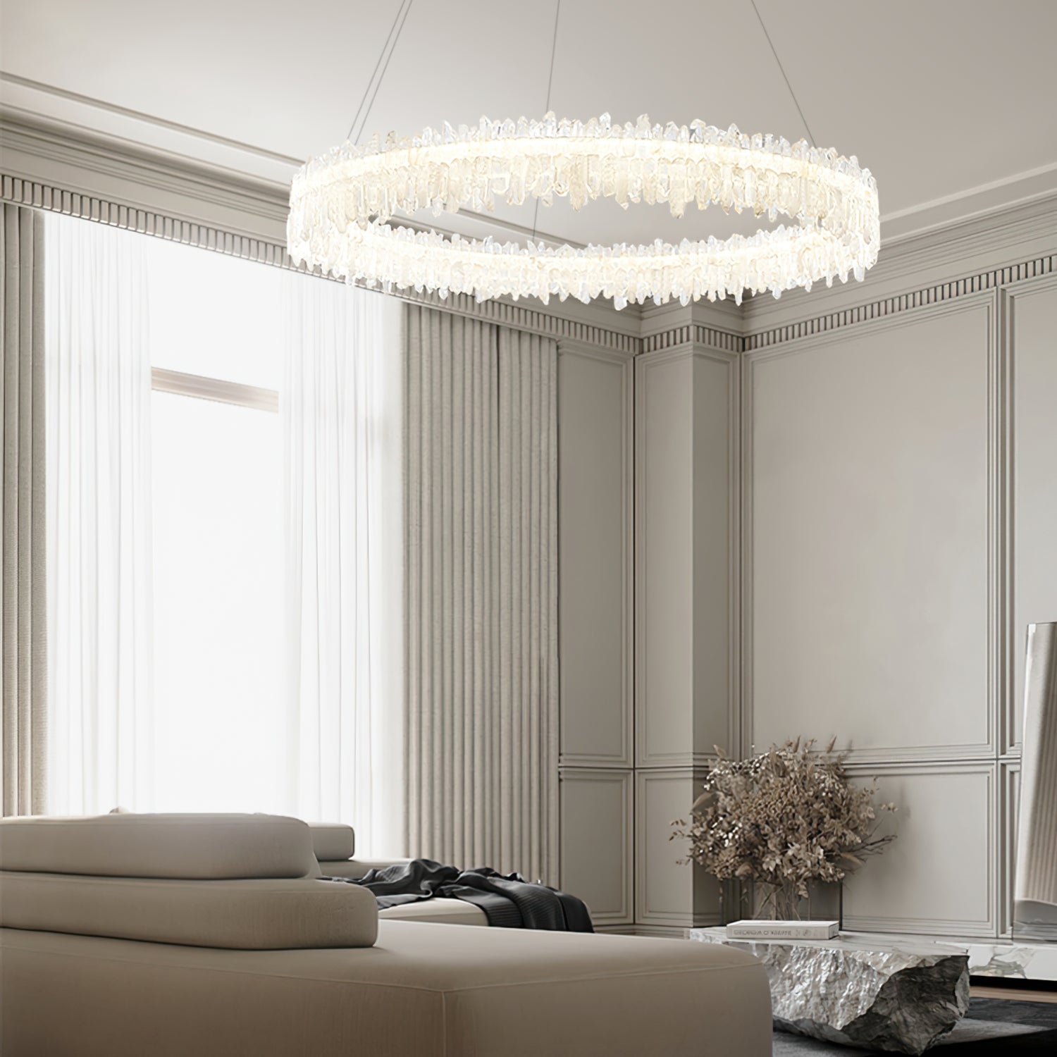 WINTHORPE ORBITAL CRYSTAL LIGHTING FIXTURE