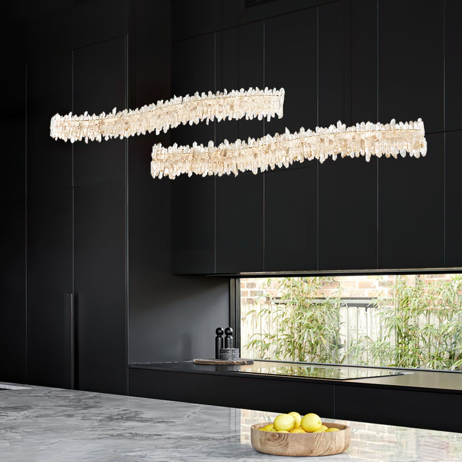 Ravenswood Crystal Quadrant Luminaire