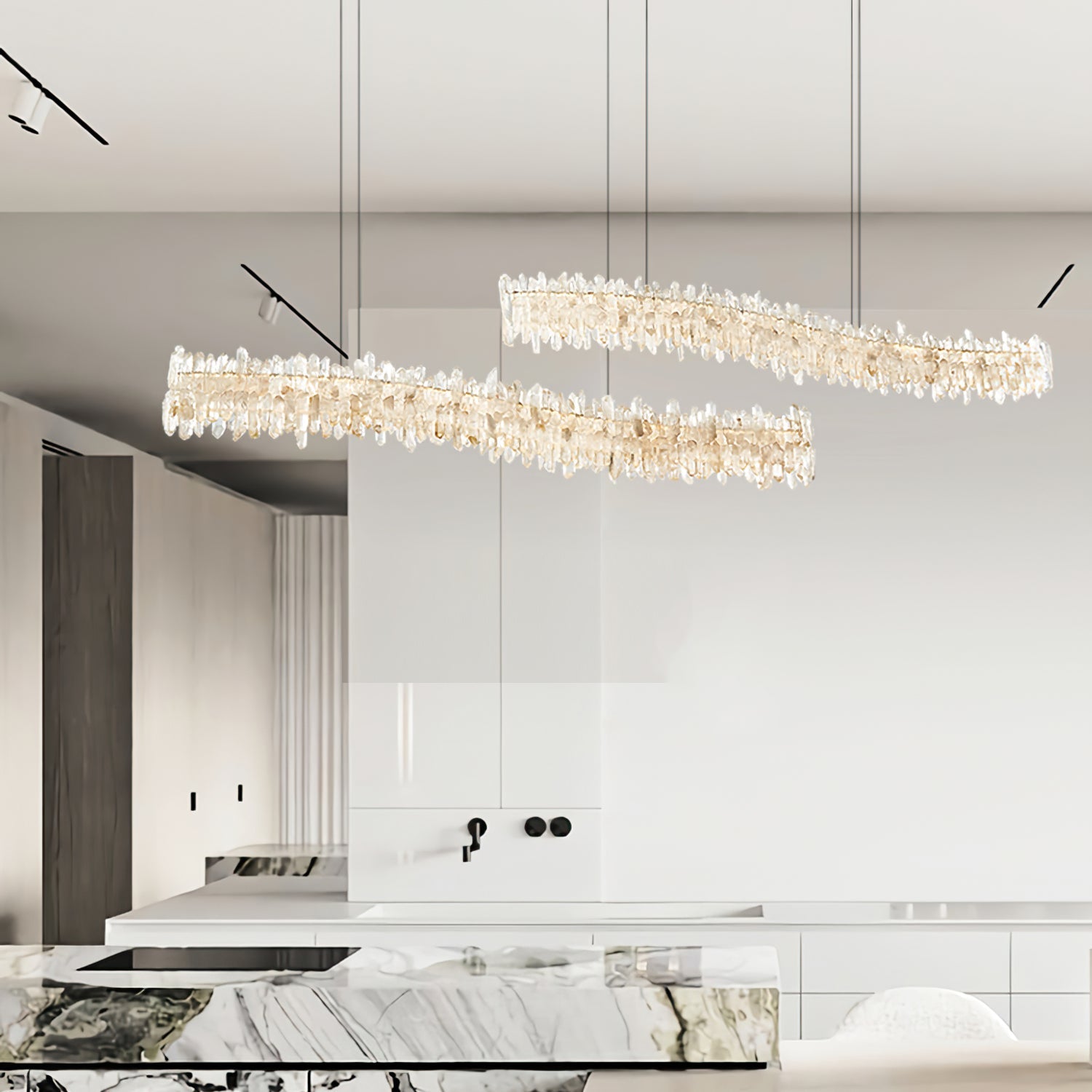 Ravenswood Crystal Quadrant Luminaire