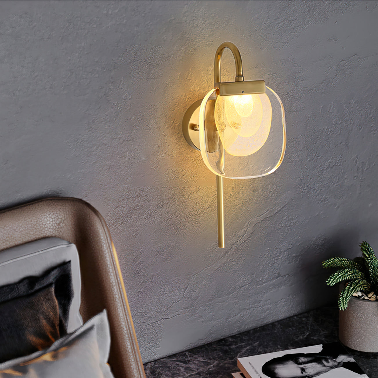 WINTHORPE SILK SHADE WALL SCONCE