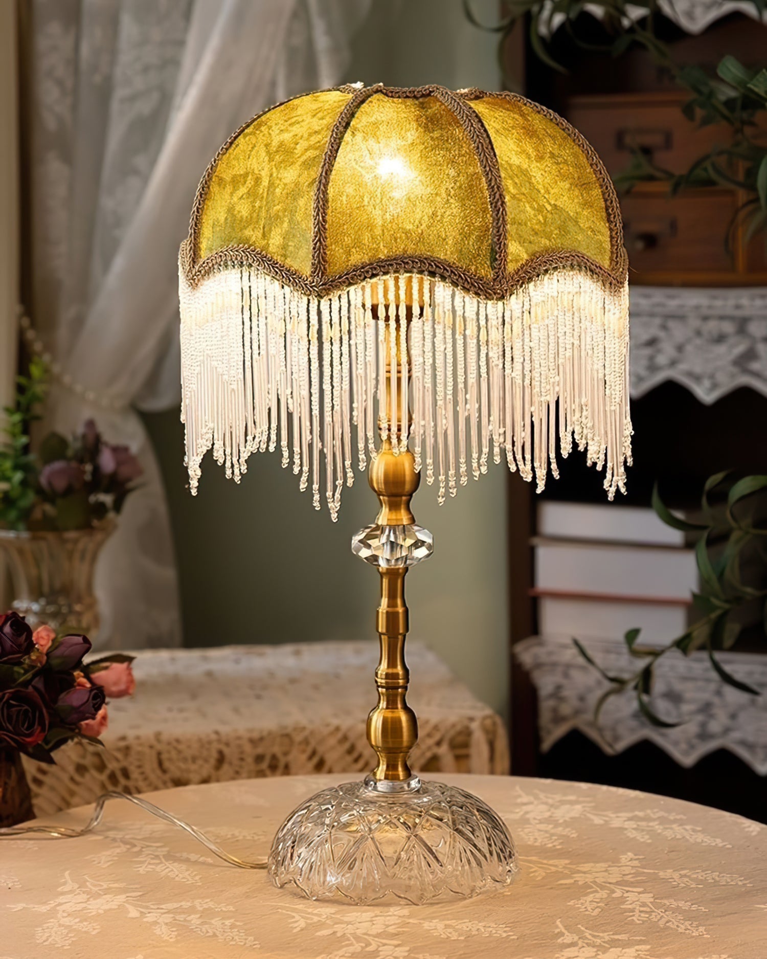 CHARLESTON GLOWING FRESCO TABLE LANTERN