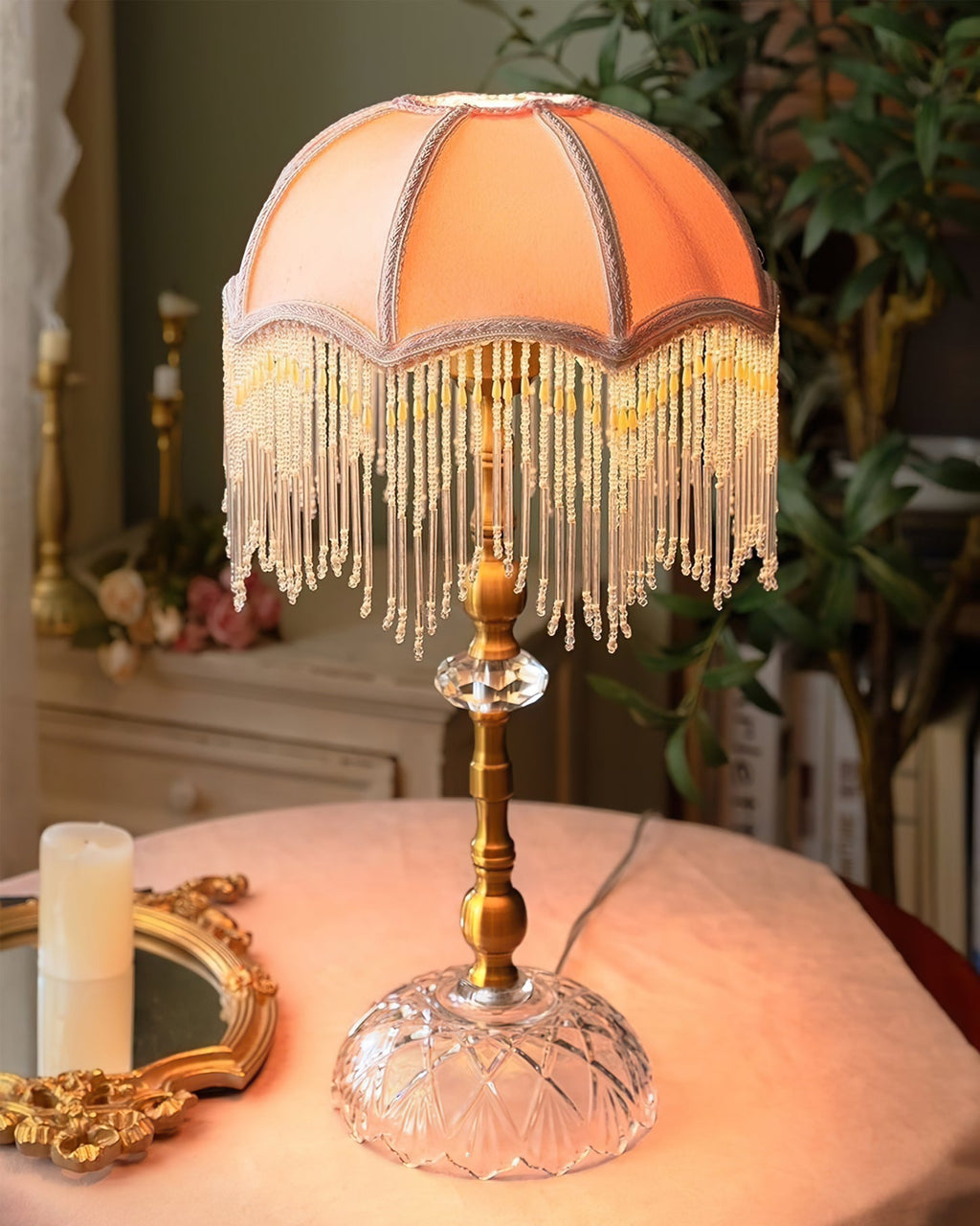 CHARLESTON GLOWING FRESCO TABLE LANTERN