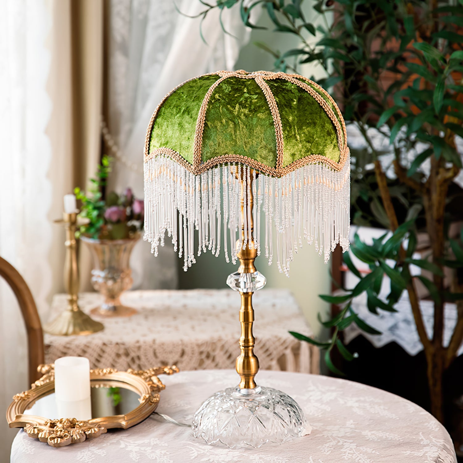 CHARLESTON GLOWING FRESCO TABLE LANTERN