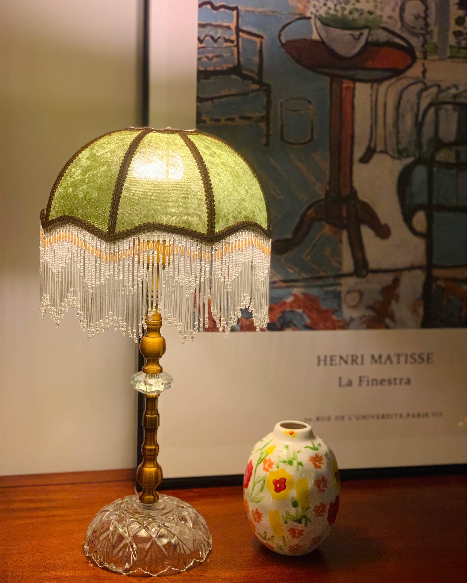 CHARLESTON GLOWING FRESCO TABLE LANTERN