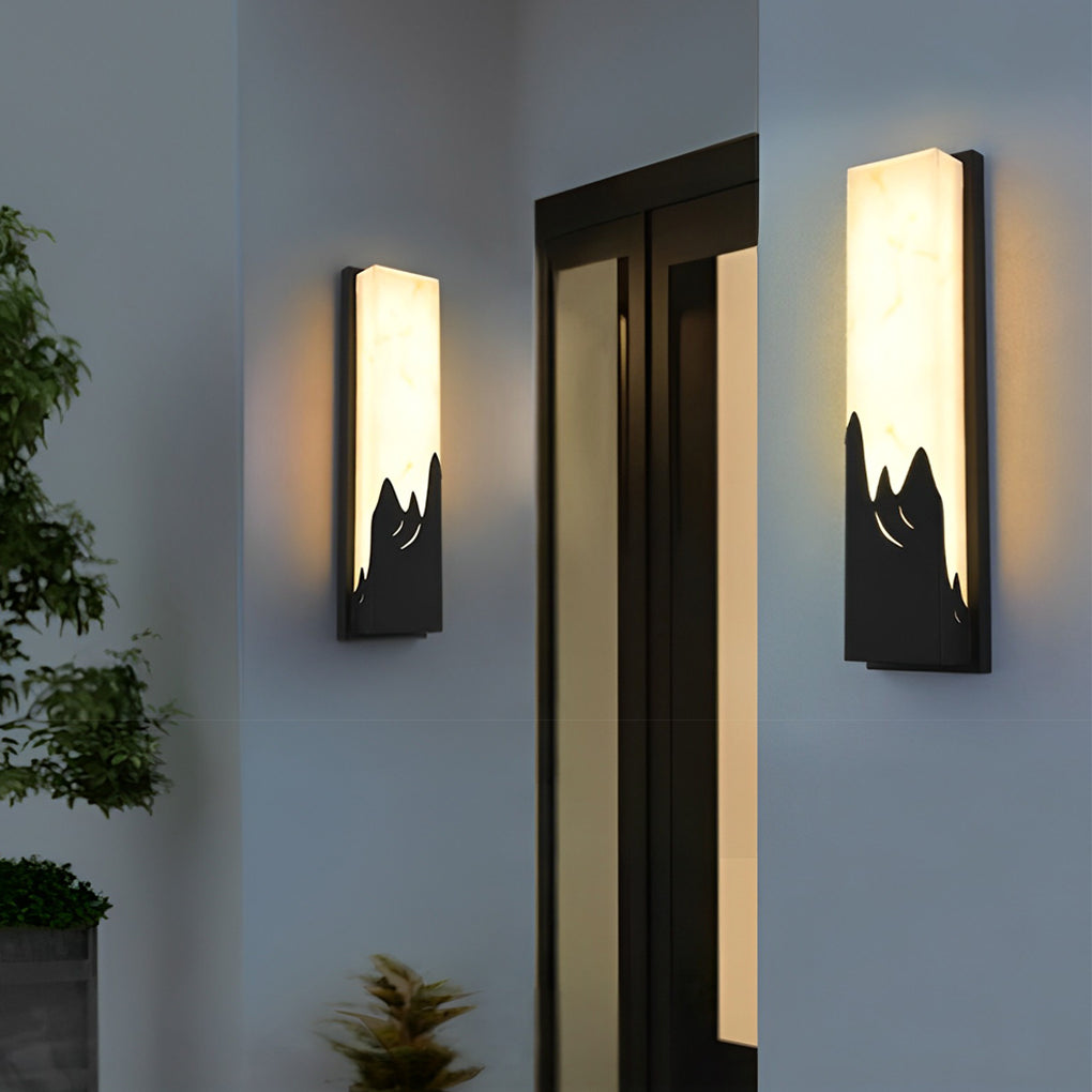 WINTHORPE RECTANGULAR RUSTIC LED WALL SCONCE
