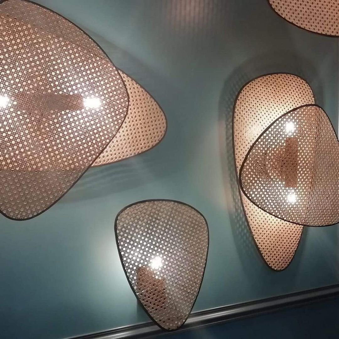 FENWICK WOVEN RATTAN WALL SCONCE