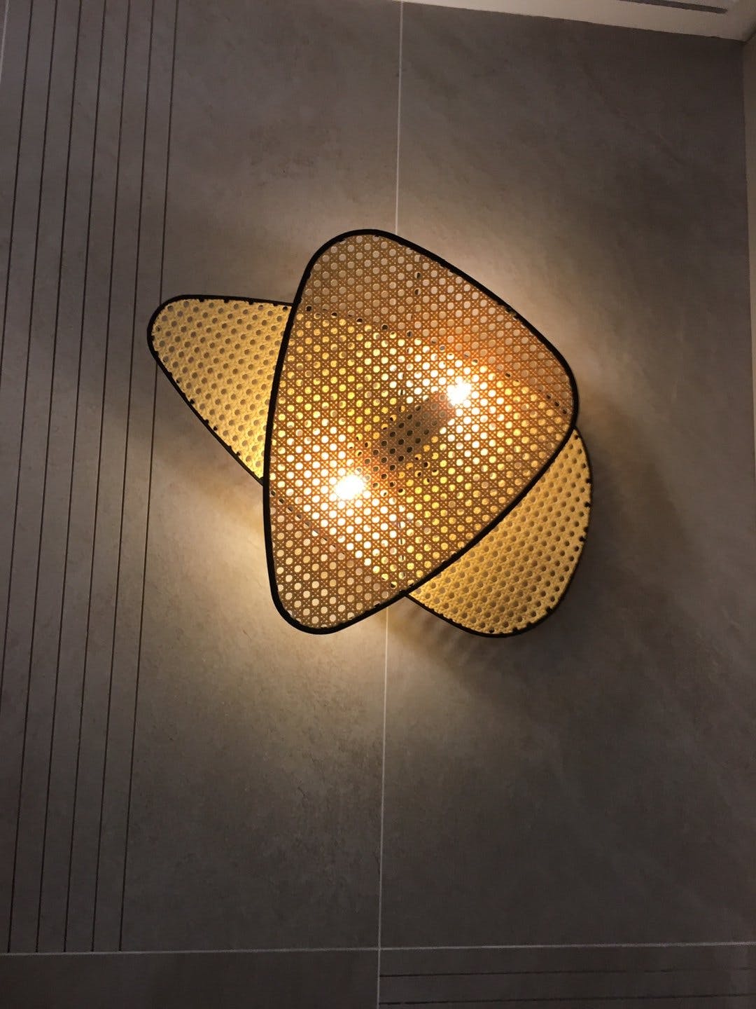 FENWICK WOVEN RATTAN WALL SCONCE