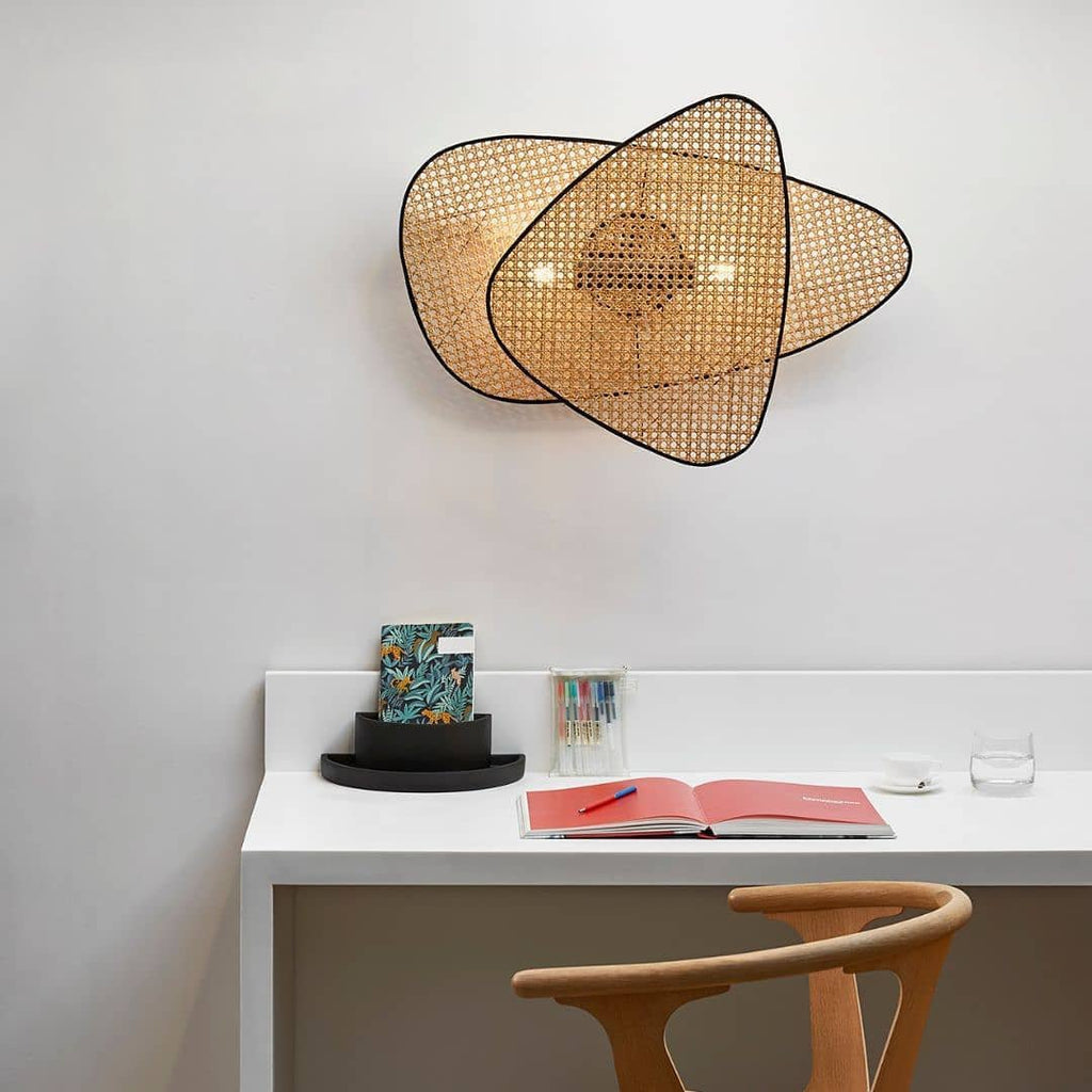 FENWICK WOVEN RATTAN WALL SCONCE