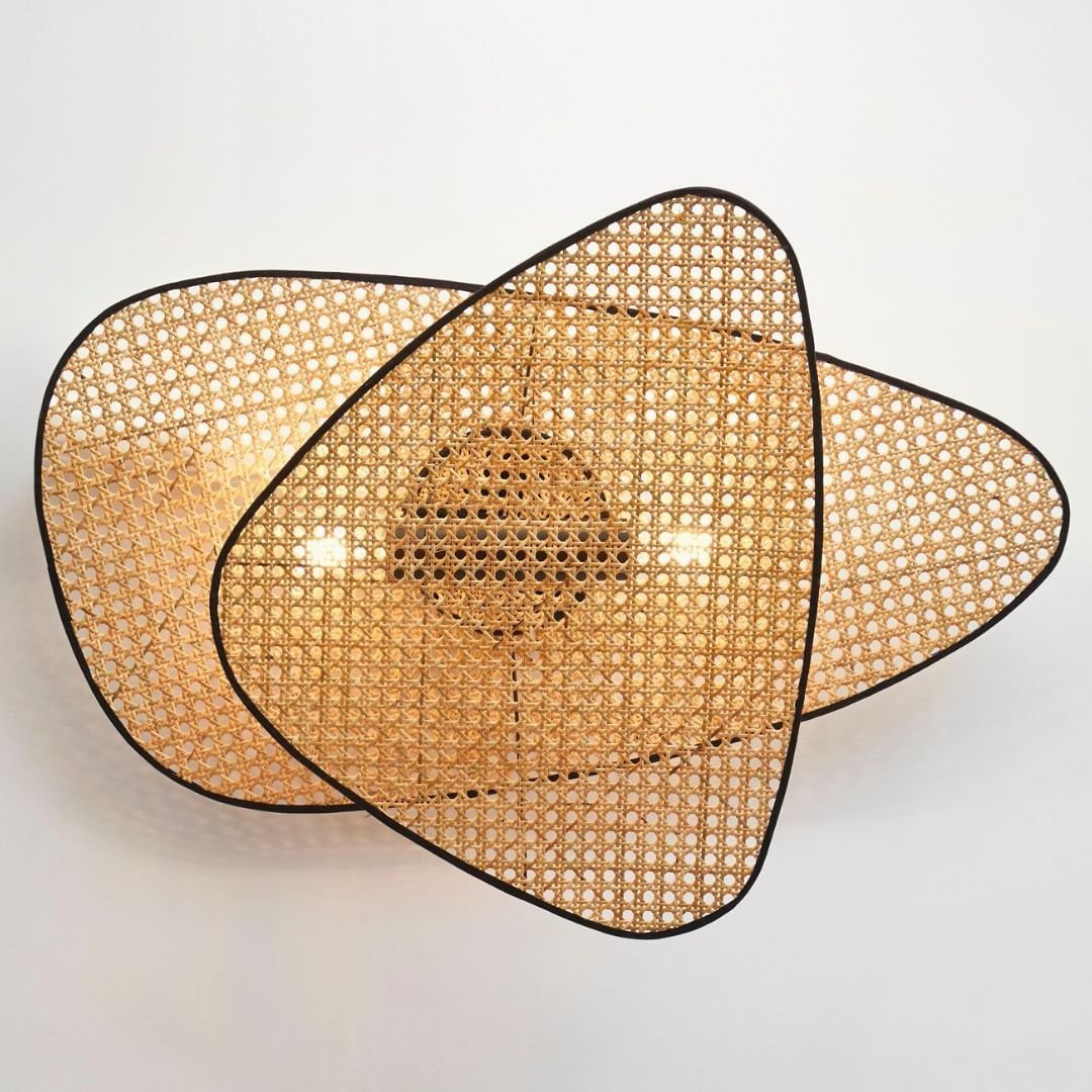FENWICK WOVEN RATTAN WALL SCONCE