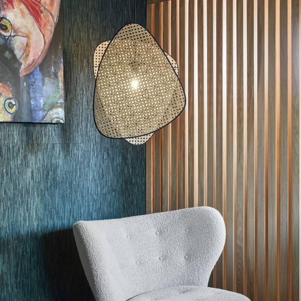 FENWICK WOVEN RATTAN WALL SCONCE