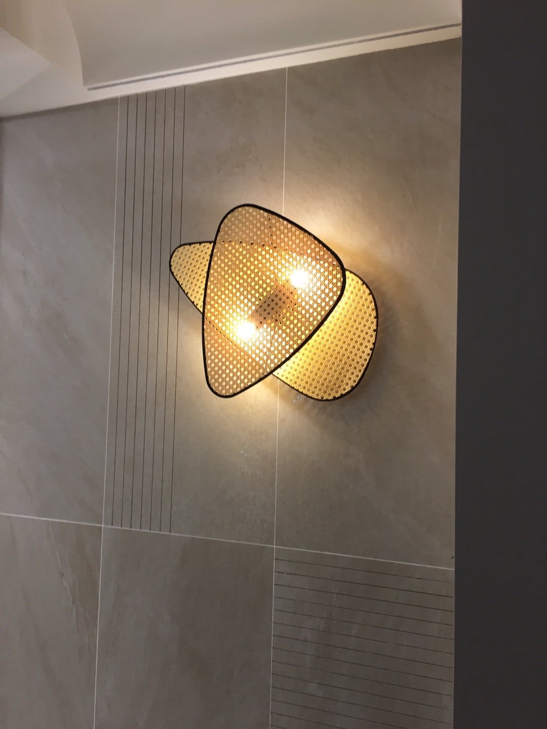 FENWICK WOVEN RATTAN WALL SCONCE