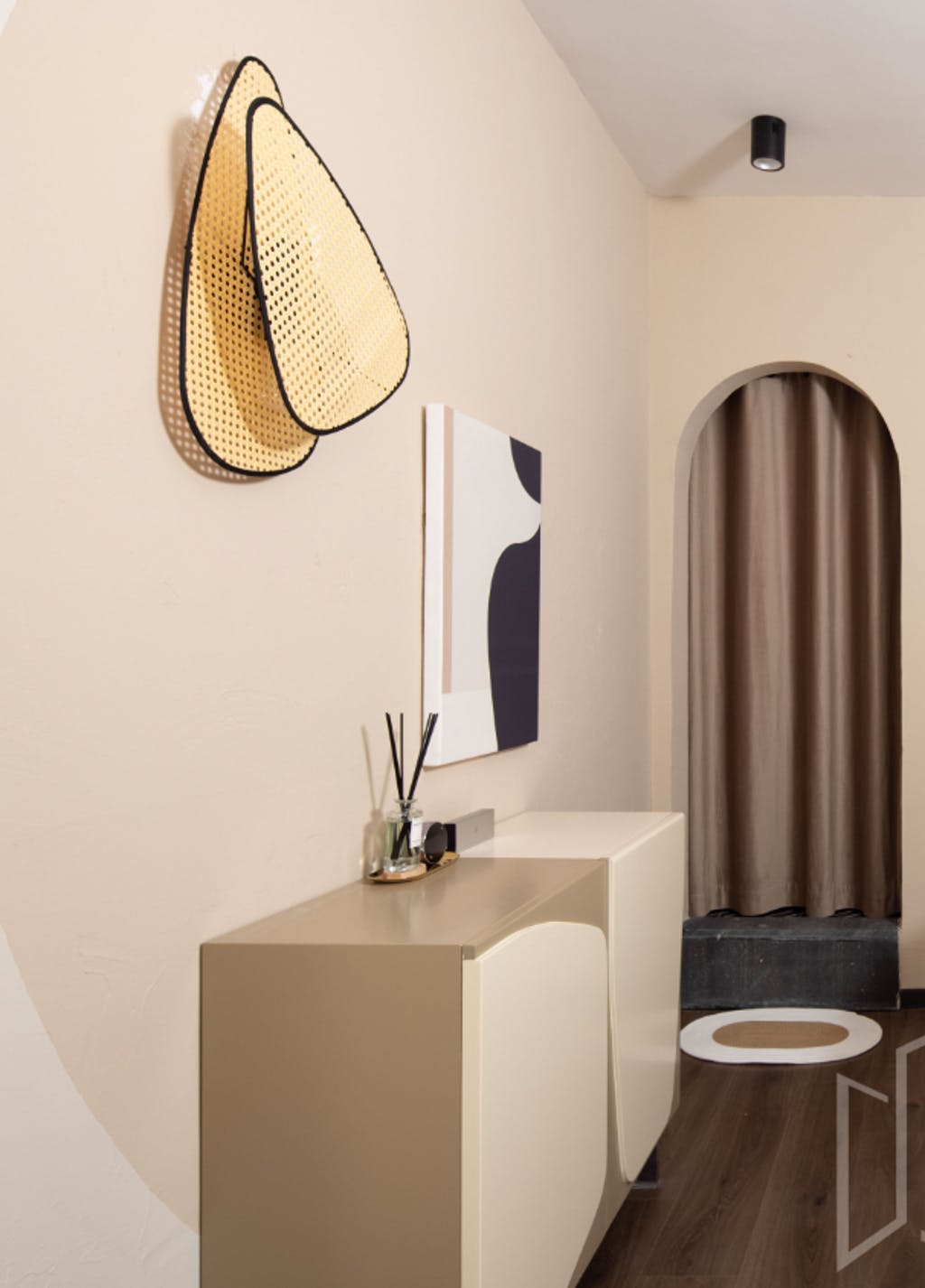 FENWICK WOVEN RATTAN WALL SCONCE