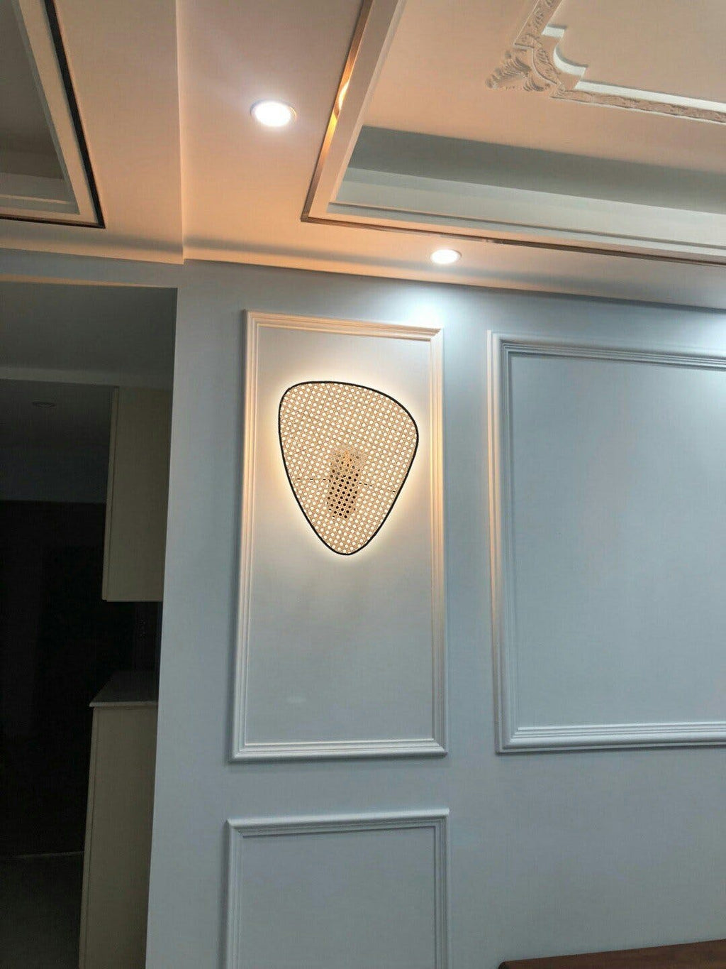 FENWICK WOVEN RATTAN WALL SCONCE