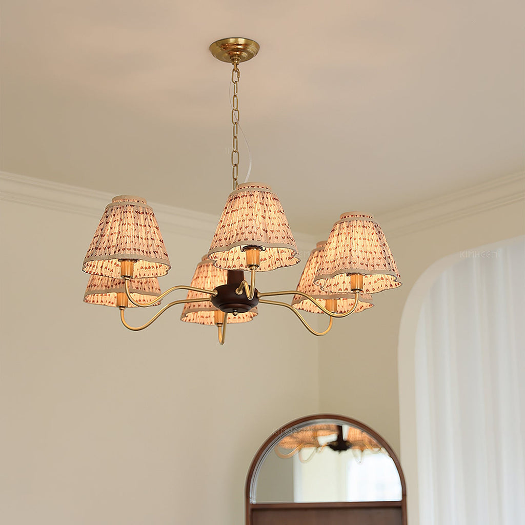VANDERBILT CRYSTAL FOLIAGE CHANDELIER