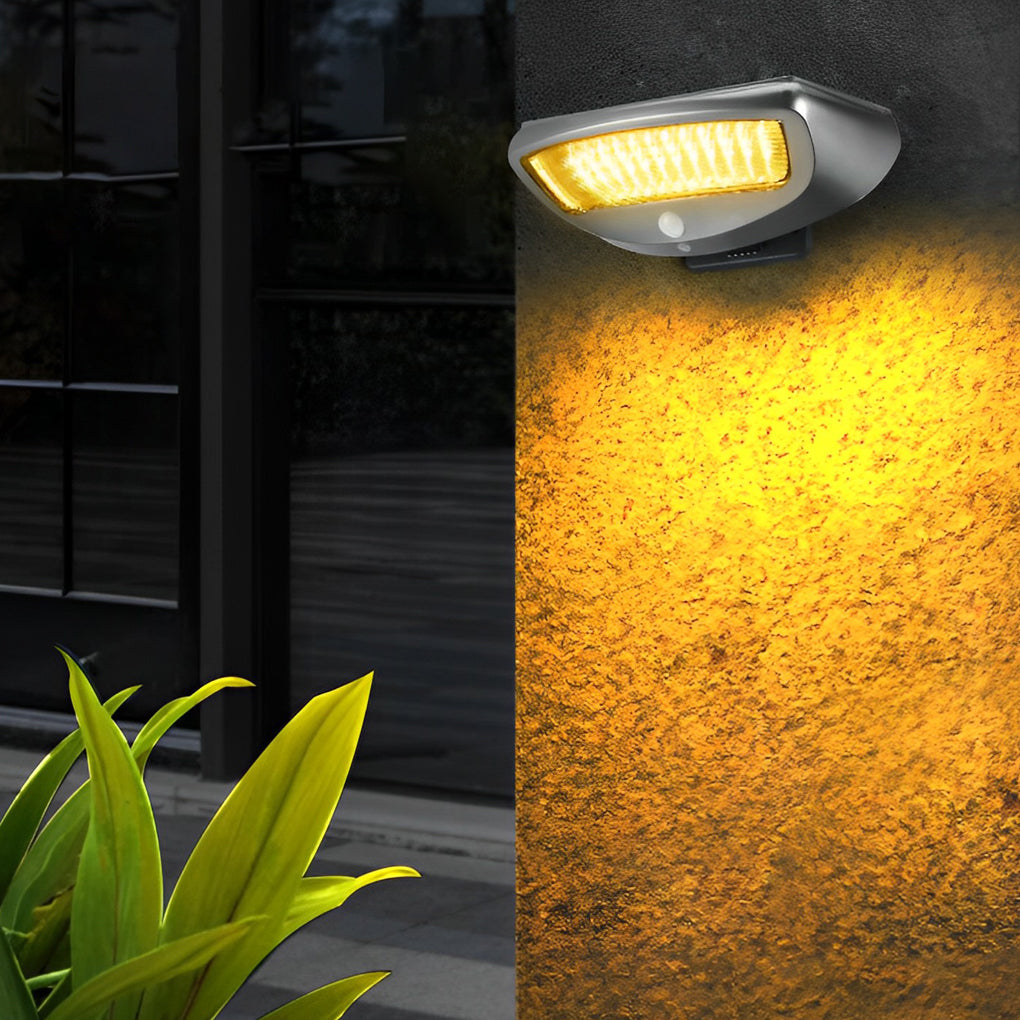 RAVENHALL SOLAR-POWERED MOTION DETECTOR WALL SCONCE WITH 45° TILT