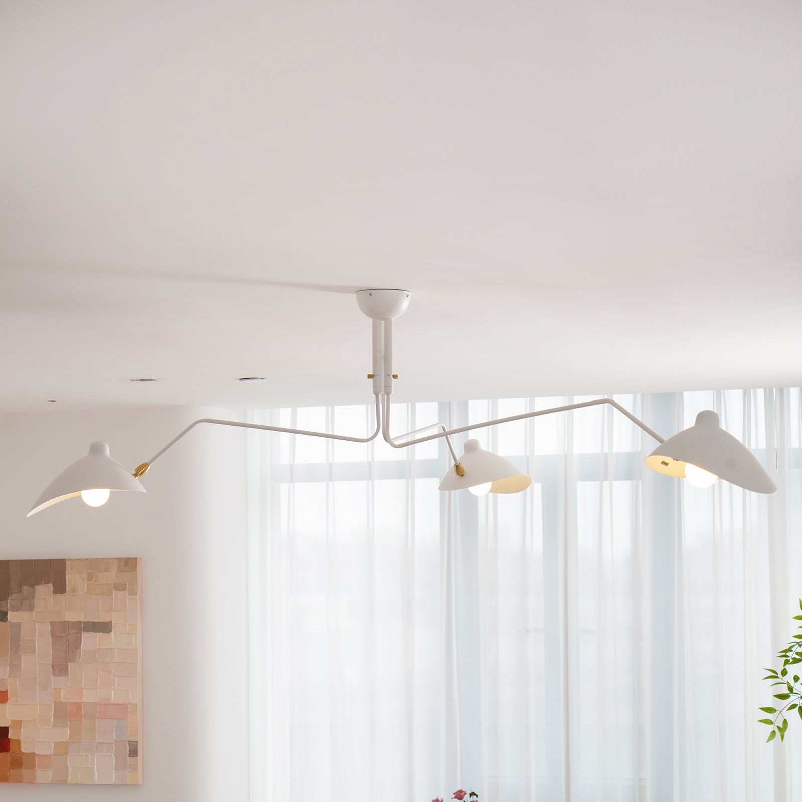 RAVENHURST MODERNIST BRASS CEILING LANTERN