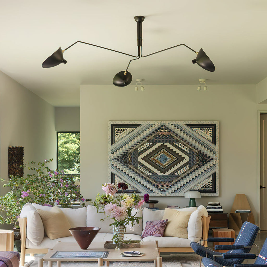 RAVENHURST MODERNIST BRASS CEILING LANTERN