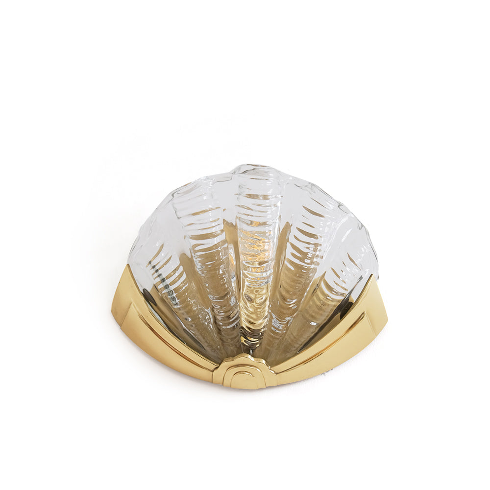 WINDSOR SHELL INLAY BRASS WALL SCONCE