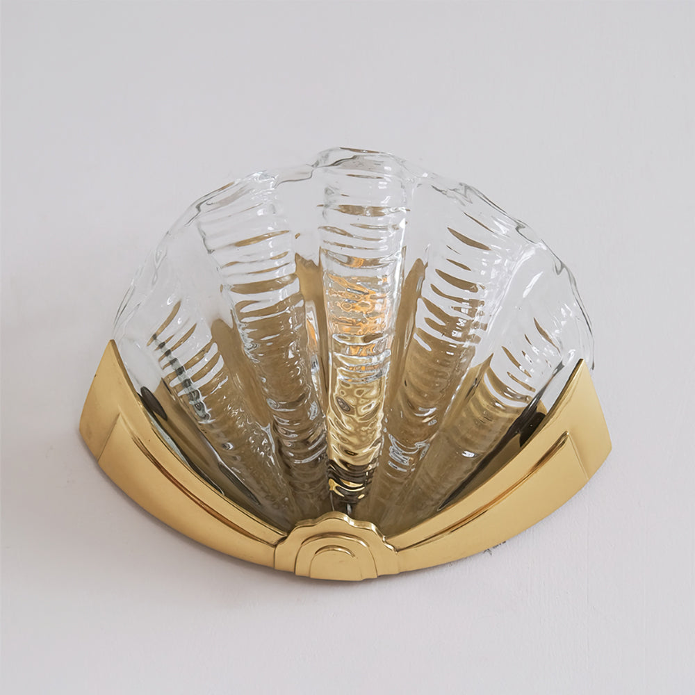 WINDSOR SHELL INLAY BRASS WALL SCONCE