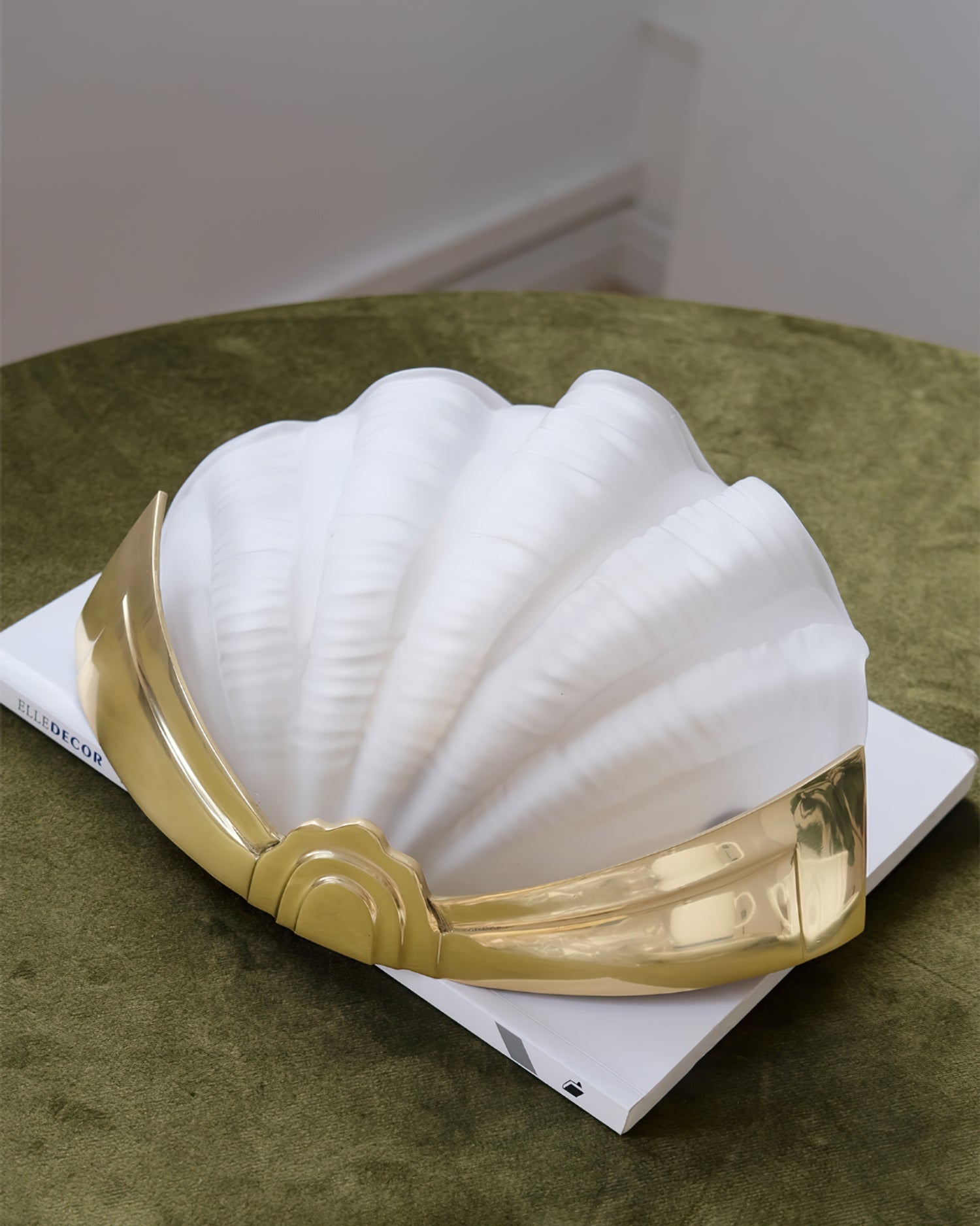 WINDSOR SHELL INLAY BRASS WALL SCONCE