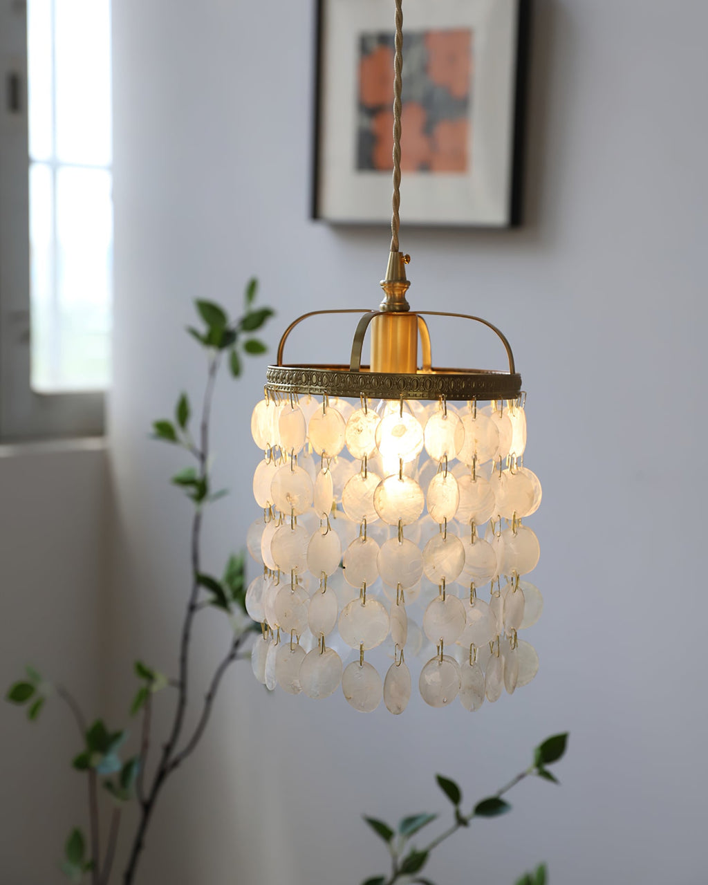 SEAFORTH ABALONE SHELL HANGING LANTERN