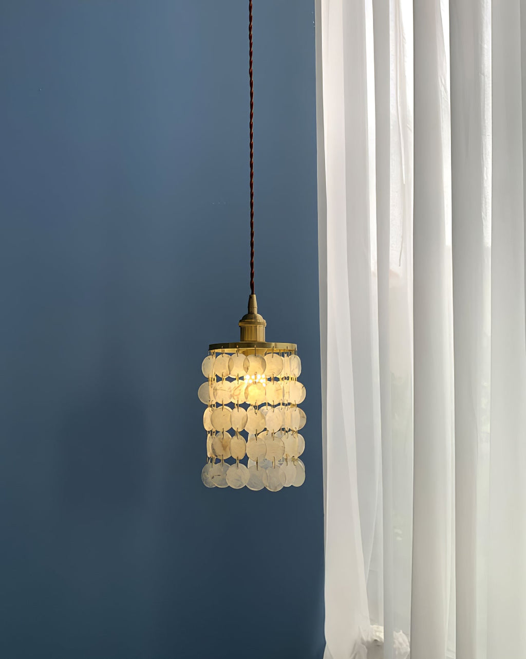SEAFORTH ABALONE SHELL HANGING LANTERN