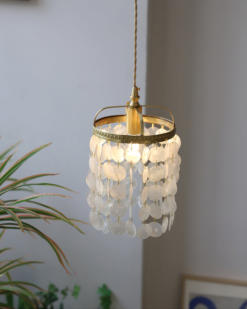 SEAFORTH ABALONE SHELL HANGING LANTERN