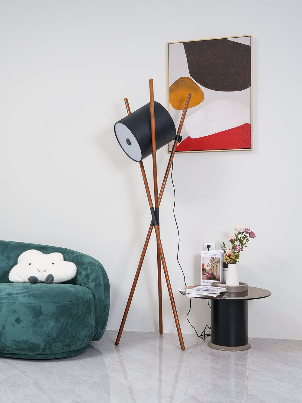VANDERBILT TAPERED SHADE FLOOR LUMINAIRE