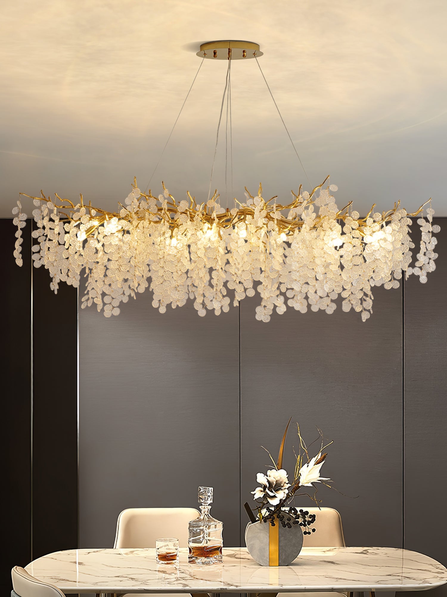 SAKURA CRYSTAL FLOWER CHANDELIER