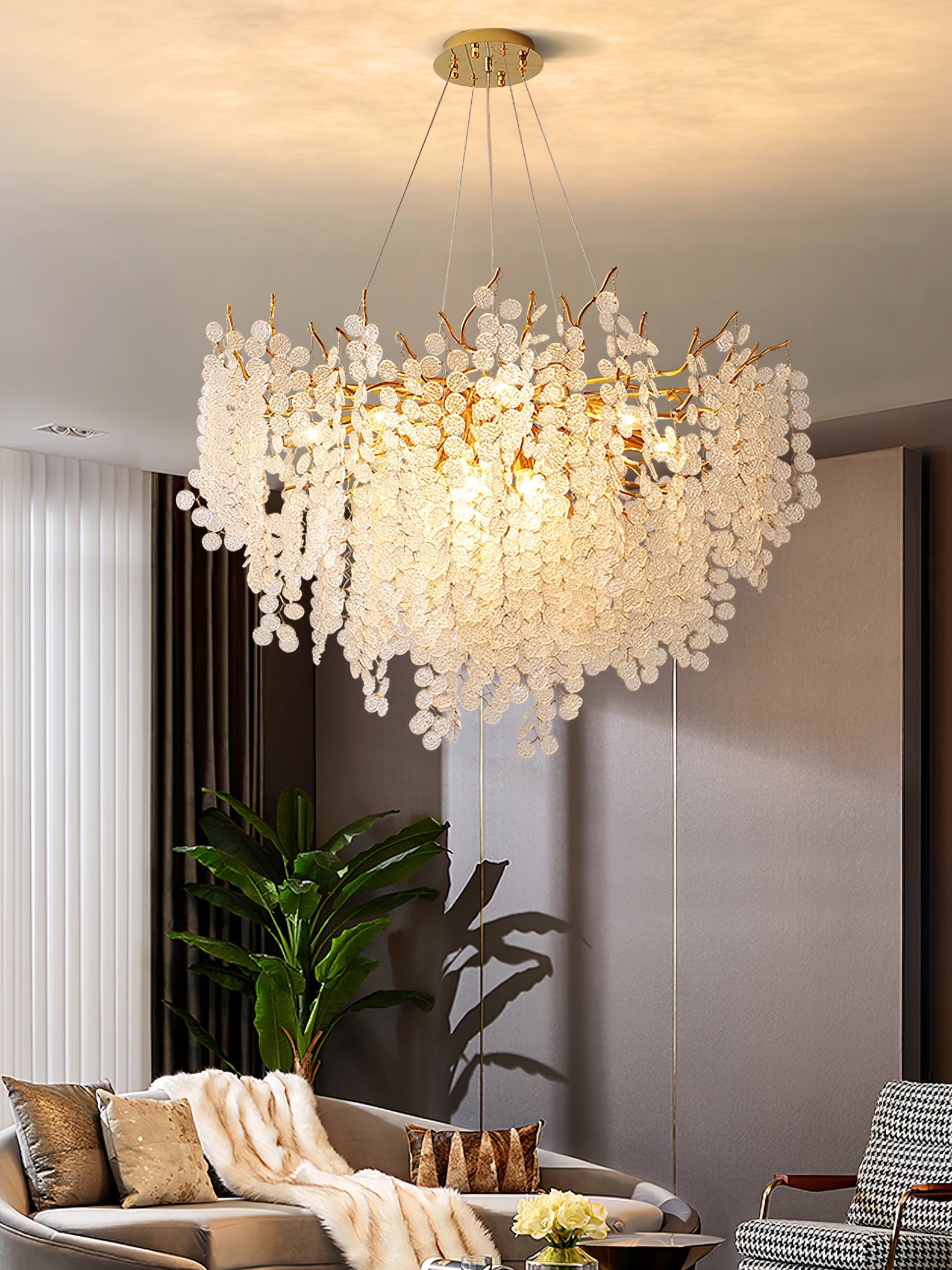 SAKURA CRYSTAL FLOWER CHANDELIER