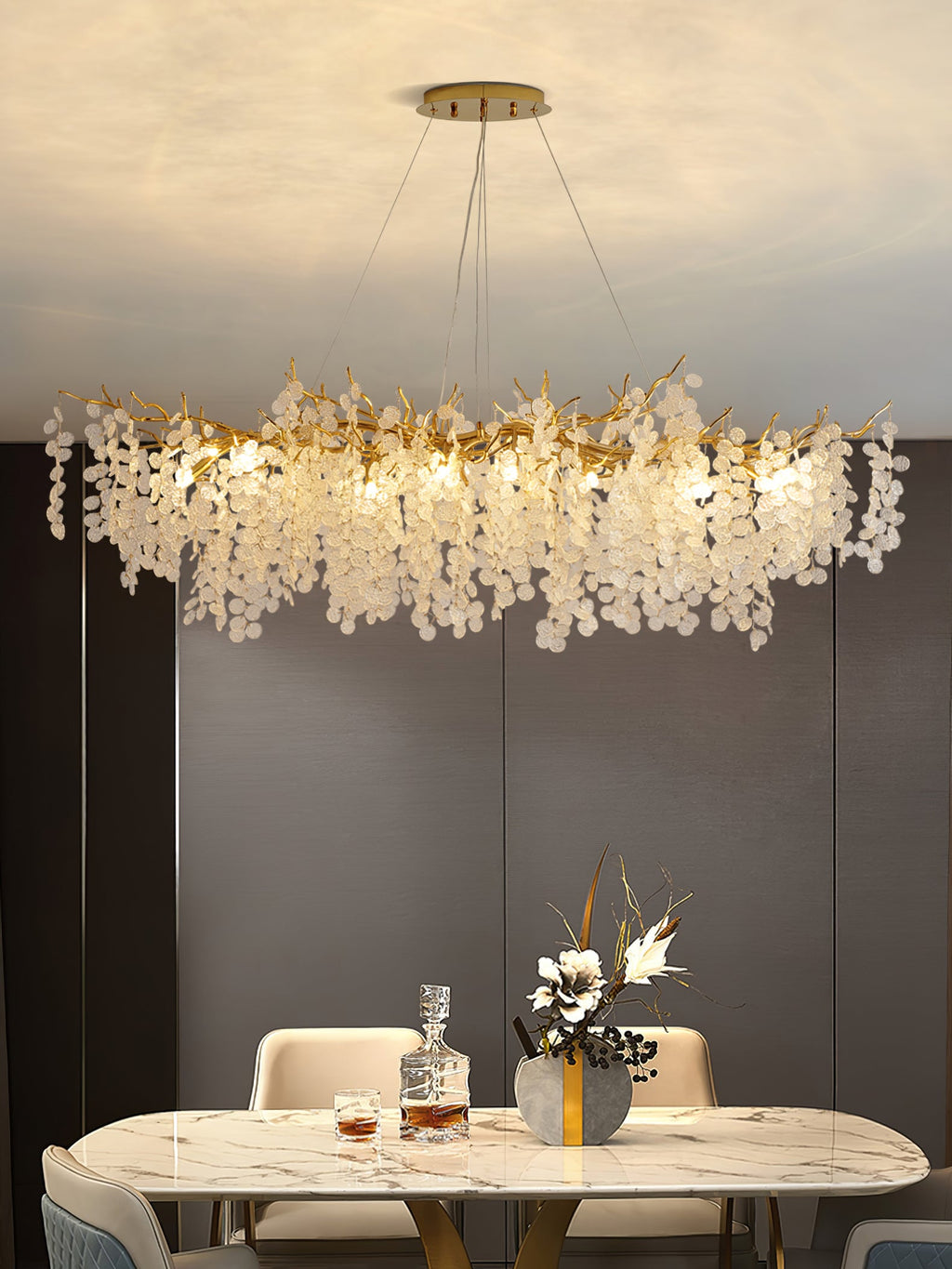 SAKURA CRYSTAL FLOWER CHANDELIER