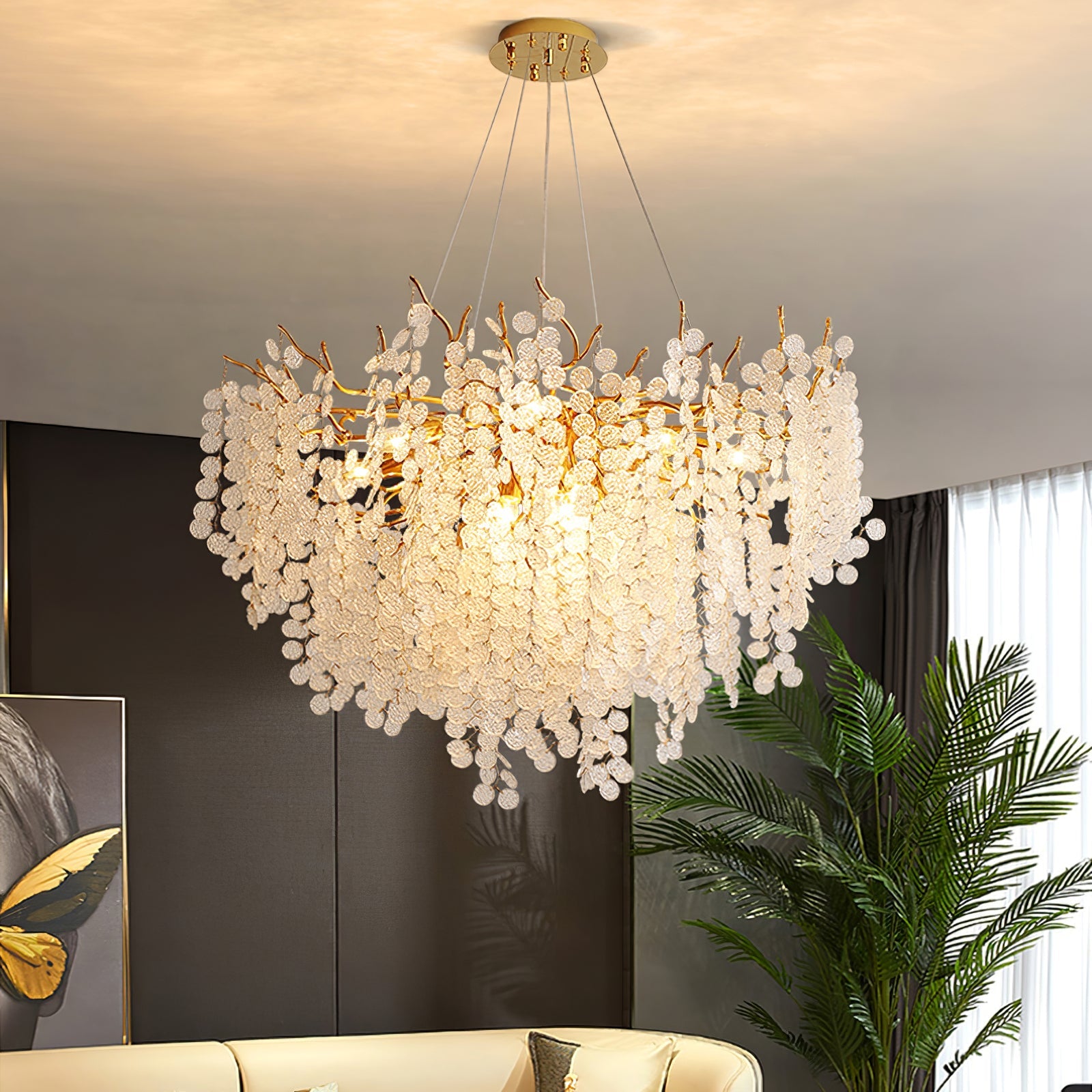 SAKURA CRYSTAL FLOWER CHANDELIER