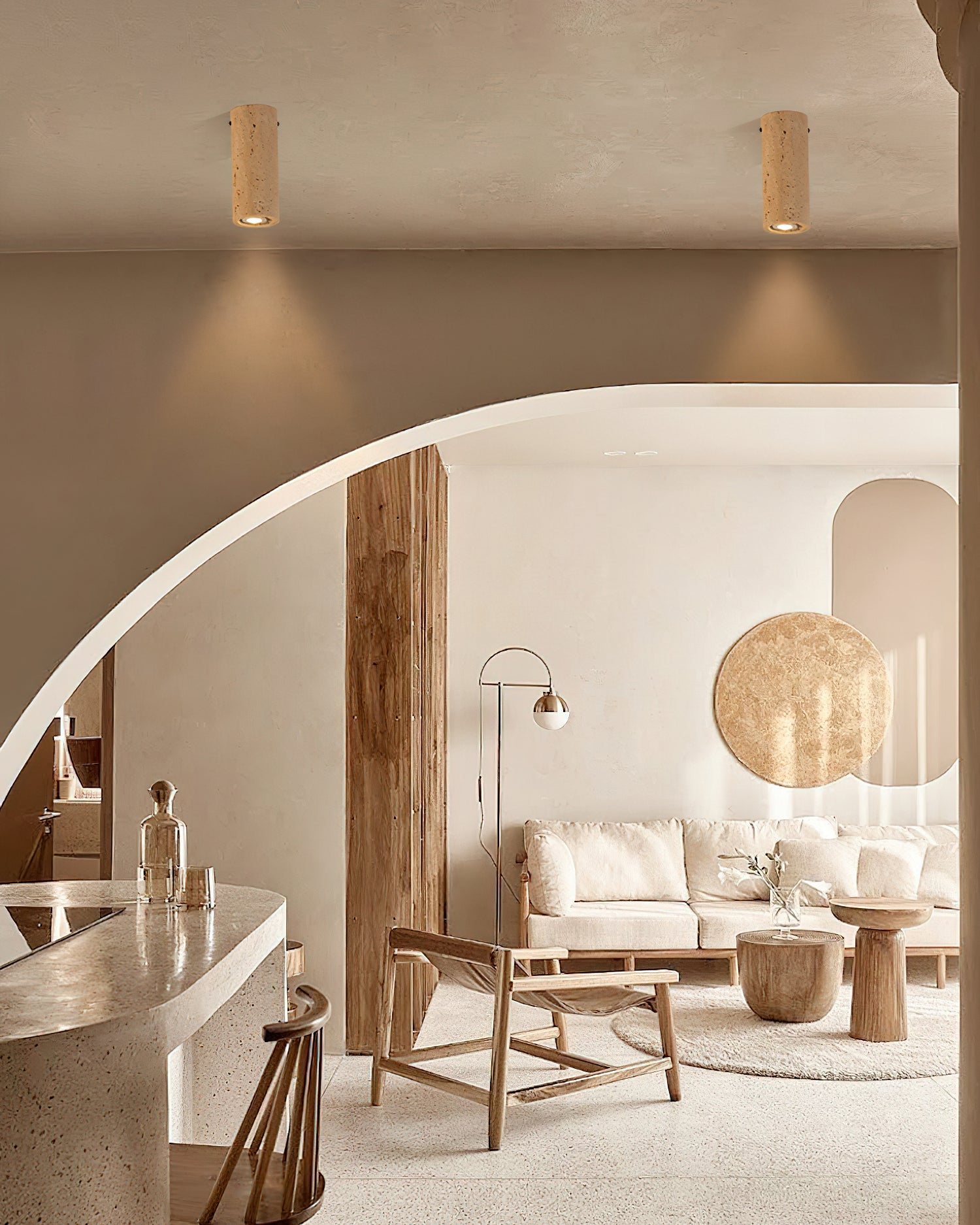 RAVENSHIRE TRAVERTINE ILLUMINATION PENDANT