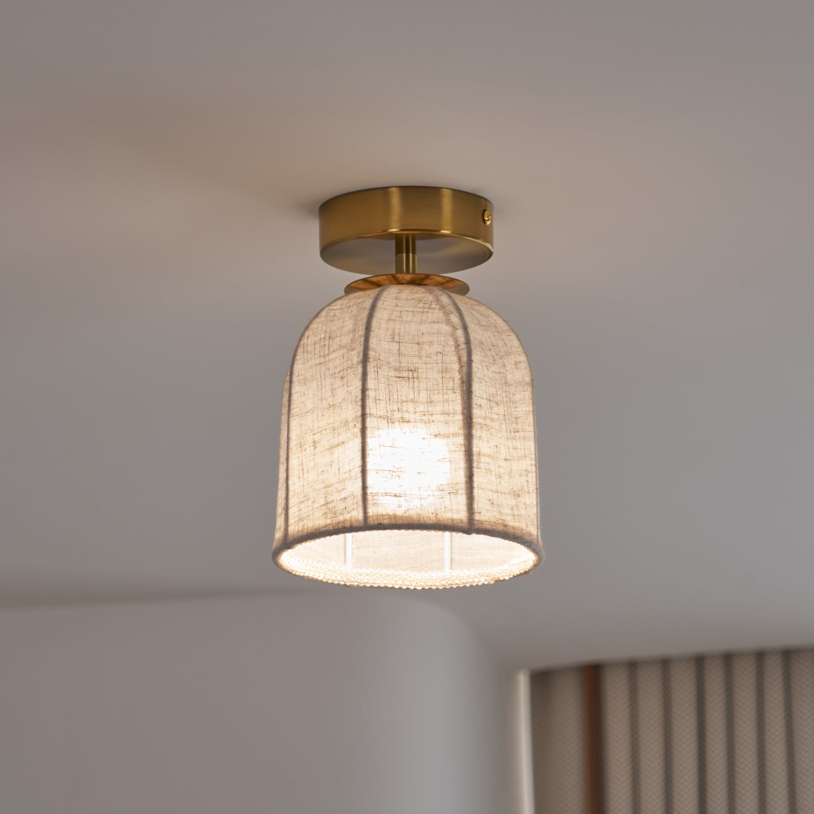 FENWICK NATURAL TEXTILE HANGING LANTERN