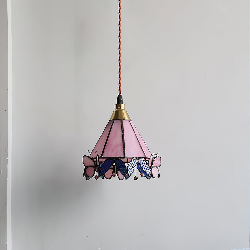 CHARLOTTESVILLE BUTTERFLY GLASS HANGING LAMP