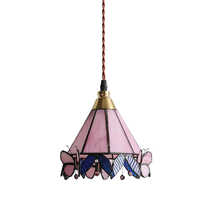 CHARLOTTESVILLE BUTTERFLY GLASS HANGING LAMP