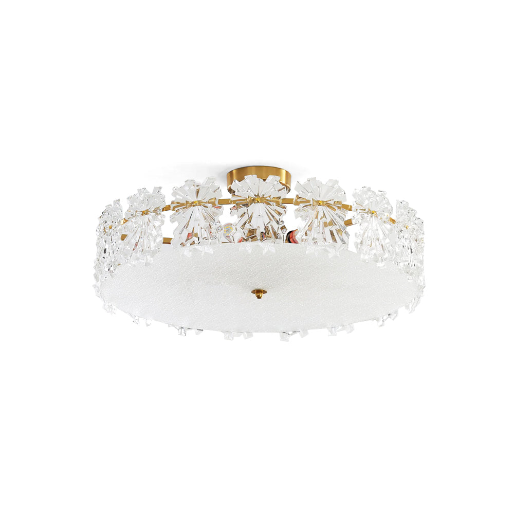 FROSTED CRYSTAL SNOWDROP CEILING LIGHT